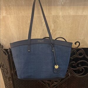 Draper James Dark Blue Tote Bag